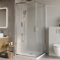 Душевой уголок BelBagno Luce A-2-90-C-Cr 90x90, профиль хром, стекло прозрачное