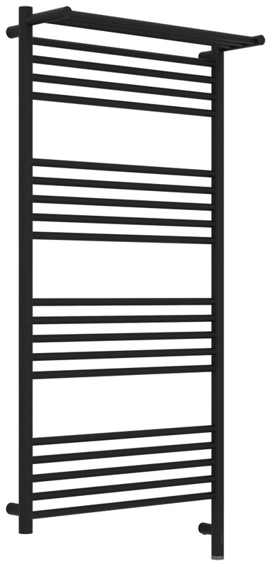 Полотенцесушитель электрический Сунержа Богема 3.1 15-6007-1260 130x65 см, подключение справа, темный титан муар, лесенка, с полкой