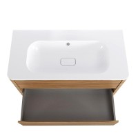 Тумба с раковиной Cezares Relax 100 подвесная, 2 ящика, дуб карамельный