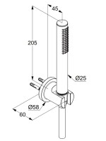 Душевой гарнитур Kludi Nova Fonte Puristic 20850N1-15 брашированная бронза PVD