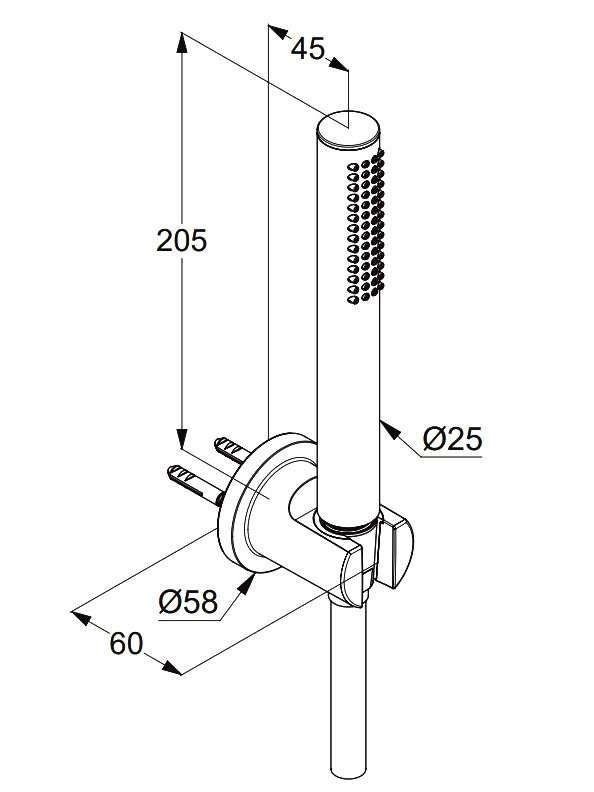 Душевой гарнитур Kludi Nova Fonte Puristic 20850N1-15 брашированная бронза PVD
