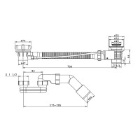Слив-перелив для ванны Raglo R600 R600.30.03 32 мм, полуавтомат, золотой сатин