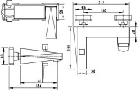 Смеситель для ванны с душем Bravat Iceberg F676110C-01