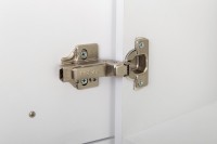 Шкаф-пенал для ванной BelBagno Due 40 подвесной, ручки сатиновый никель, белый металлик