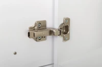 Шкаф-пенал для ванной BelBagno Due 40 подвесной, ручки сатиновый никель, белый металлик