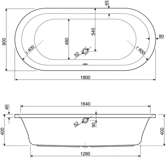 Акриловая ванна Cezares Metauro METAURO-Central-180-80-40-W-MATT 180x80 см, отдельностоящая, белая матовая, овальная, на ножках, с черным экраном, экран матовый черный