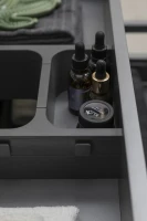 Тумба под раковину со столешницей Allen Brau Infinity 100 1+1, подвесная, антрацит матовый, столешница графит
