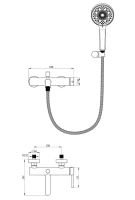 Смеситель для ванны с душем Wonzon & Woghand Stick WW-88639017-BN брашированный никель Смеситель для ванны с душем Wonzon & Woghand Stick WW-88639017-BN брашированный никель