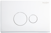 Кнопка смыва для унитаза Boheme 668-W пластик, цвет белый