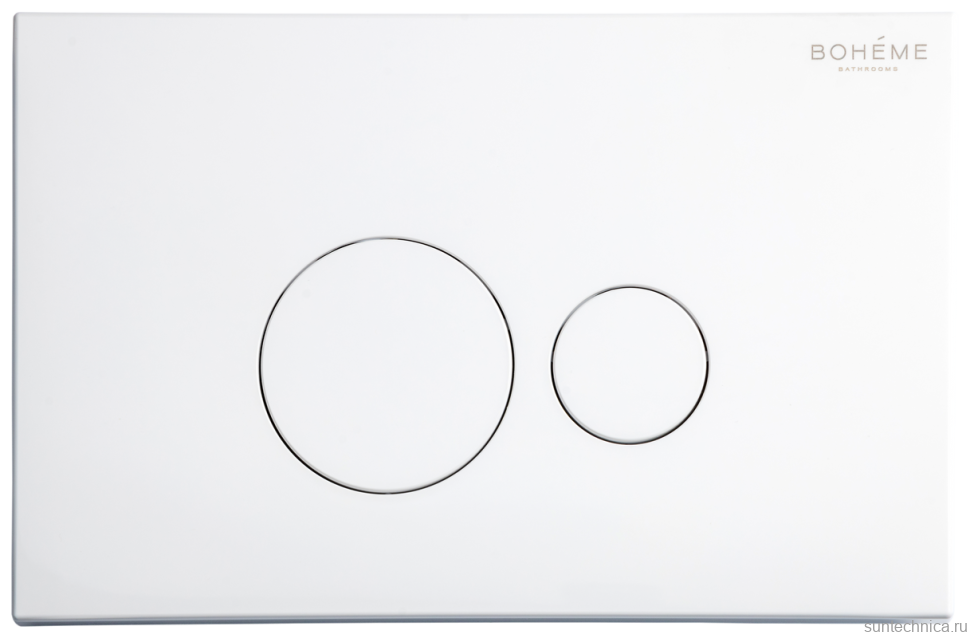 Кнопка смыва для унитаза Boheme 668-W пластик, цвет белый