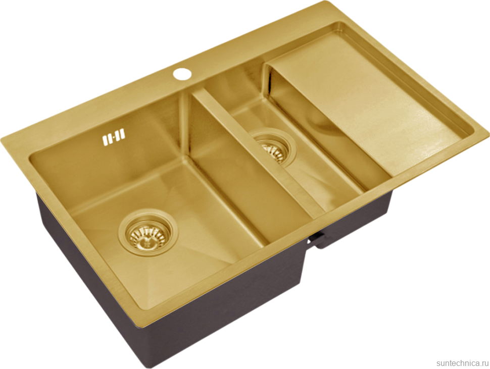 Мойка кухонная Zorg Inox PVD SZR 5178-2-L bronze