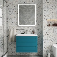 Мебель для ванной комнаты Art&Max Platino 75, подвесная, бирюзовая матовая