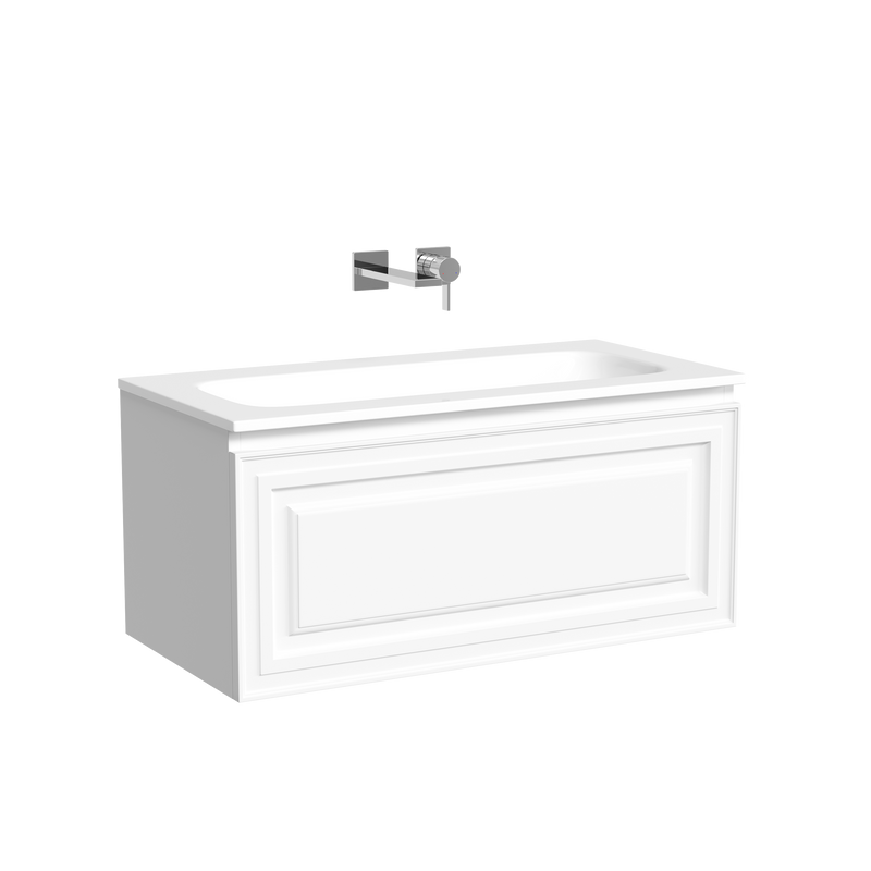 Тумба с раковиной Sancos Very 90 подвесная, bianco, раковина СN7019wx