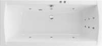 Акриловая ванна Excellent Aquaria Lux Slim Line 180x80 см, встраиваемая, с гидромассажем, белая, с каркасом, со сливом-переливом