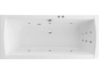 Акриловая ванна Excellent Aquaria Lux Slim Line 180x80 см, встраиваемая, с гидромассажем, белая, с каркасом, со сливом-переливом