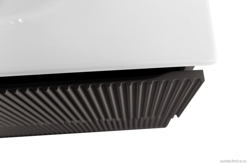 Тумба с раковиной BelBagno Uno 80 подвесная, 2 ящика, матовая темно-серая