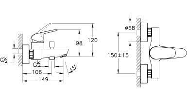 Комплект для ванной VitrA A42302EXP хром