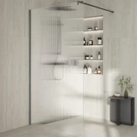 Душевая перегородка KERAMA MARAZZI Cristallo CT.120.WI.CR 120 см, профиль хром, стекло рифленое