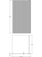 Душевая перегородка KERAMA MARAZZI Cristallo CT.120.WI.CR 120 см, профиль хром, стекло рифленое