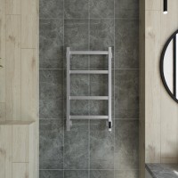 Полотенцесушитель электрический Grota Nosto 430х800 NM EL 80x45 см, подключение справа, слева, скрытое подключение справа, матовый хром, лесенка