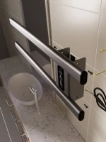 Полотенцесушитель электрический Altasan Каспий Проф СП5015Г 15x50 см, подключение справа, скрытое подключение справа, графит, из стали