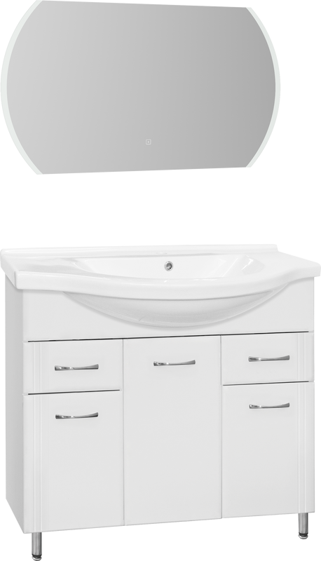Мебель для ванной комнаты Style Line Эко Стандарт №26 100 белая, зеркало DIWO Новгород