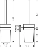 Ершик Hansgrohe Logis Universal 41722000 Ершик Hansgrohe Logis Universal 41722000