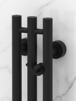 Полотенцесушитель водяной Сунержа Терция Pro 31-0444-1210 120x15 см, матовый черный, I-образный