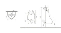 Комплект Писсуар SantiLine SL-6009 + Смыв SL-6022 Комплект Писсуар SantiLine SL-6009 + Смыв SL-6022