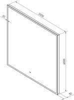 Зеркало Art&Max Sorrento 100х100 с LED-подсветкой, 6000К