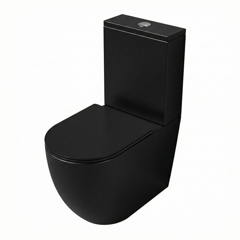 Унитаз-компакт напольный Grossman GR-4494BMSQ с микролифтом, черный матовый