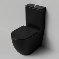 Унитаз-компакт напольный Grossman GR-4494BMSQ с микролифтом, черный матовый