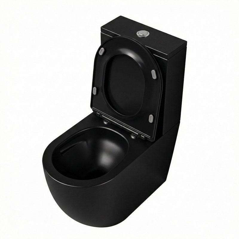 Унитаз-компакт напольный Grossman GR-4494BMSQ с микролифтом, черный матовый