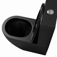 Унитаз-компакт напольный Grossman GR-4494BMSQ с микролифтом, черный матовый