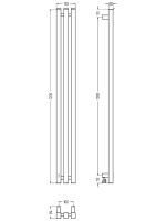 Полотенцесушитель электрический Сунержа Вердикт 4.0 071-0852-1210 120x15 см, подключение слева, скрытое подключение слева, сатин, I-образный