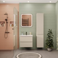 Мебель для ванной комнаты SanStar Riana 60 подвесная, cappuccino, раковина Moduo 60