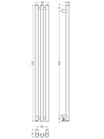 Полотенцесушитель электрический Сунержа Терция 4.0 03-0884-1206 120x15 см, подключение слева, скрытое подключение слева, золото, I-образный