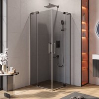 Душевой уголок Cezares Slider A 2 70/80 GRIGIO GM профиль оружейная сталь, стекло серое