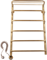 Полотенцесушитель электрический Secado Мерида 2 85x55 см, подключение слева, бронза, лесенка, латунь, с полкой