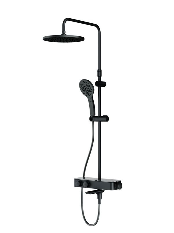 Душевая стойка AM.PM Inspire V2.0 F0750A522 с термостатом, черная