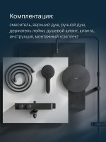 Душевая стойка AM.PM Inspire V2.0 F0750A522 с термостатом, черная