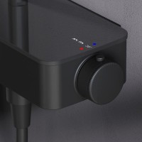 Душевая стойка AM.PM Inspire V2.0 F0750A522 с термостатом, черная