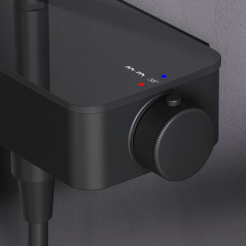 Душевая стойка AM.PM Inspire V2.0 F0750A522 с термостатом, черная