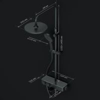 Душевая стойка AM.PM Inspire V2.0 F0750A522 с термостатом, черная
