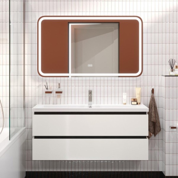 Мебель для ванной комнаты Cezares Plane 120 bianco lucido, раковина Cezares CZR-8070-120