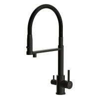 Смеситель для кухни Cersanit Zen 68250 с гибким изливом, матовый черный