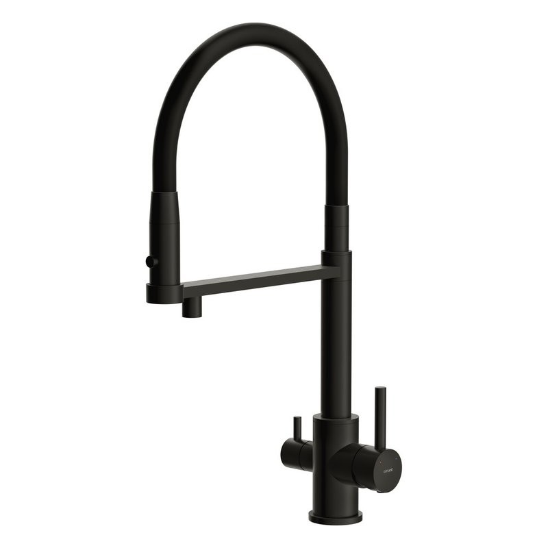 Смеситель для кухни Cersanit Zen 68250 с гибким изливом, матовый черный