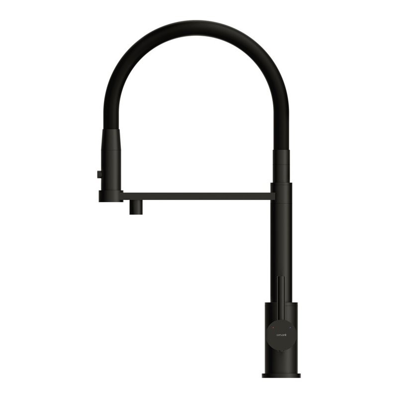 Смеситель для кухни Cersanit Zen 68250 с гибким изливом, матовый черный