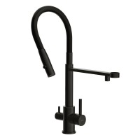 Смеситель для кухни Cersanit Zen 68250 с гибким изливом, матовый черный