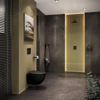 Унитаз подвесной Ravak Chrome RimOFF безободковый, сиденье с микролифтом, черный